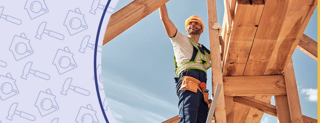Construction worker remodeling a home.