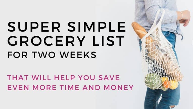 Super Simple Grocery List for Two Weeks (free template)