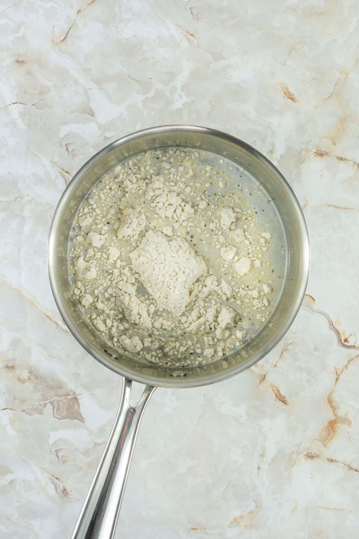 Biscuits and Gravy Casserole gravy mixture