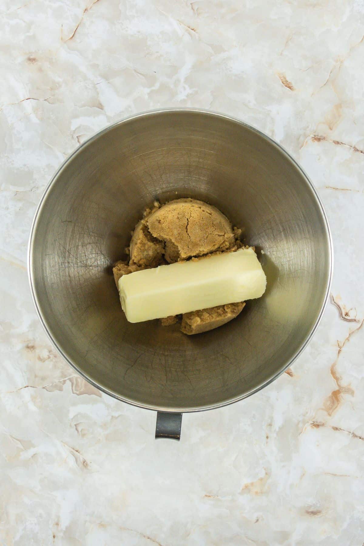 Bisquick Chocolate Chip Cookies mixture ingredients butter and sugar
