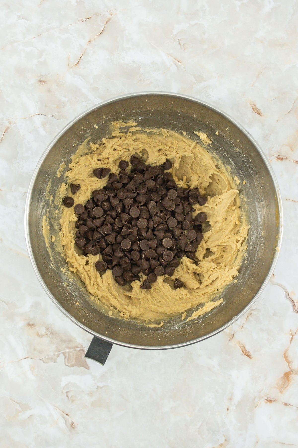 Bisquick Chocolate Chip Cookies mixture ingredients with chocolate chips