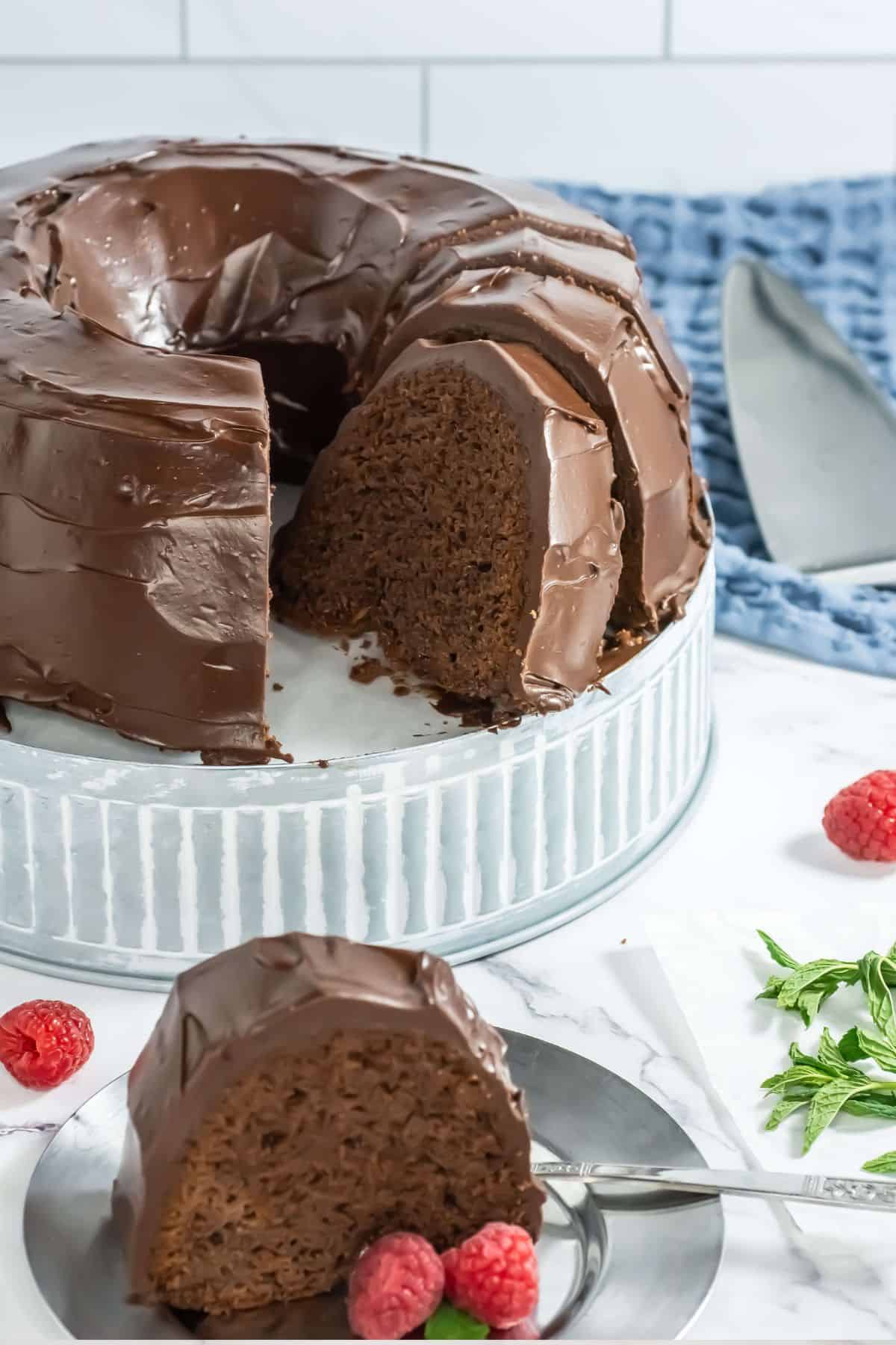 Chocolate Pudding Cake slice