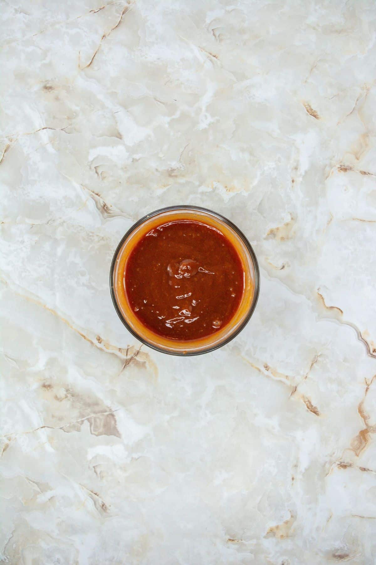 mixture of ketchup, brown sugar, mustard, and Worcestershire sauce in a small bowl