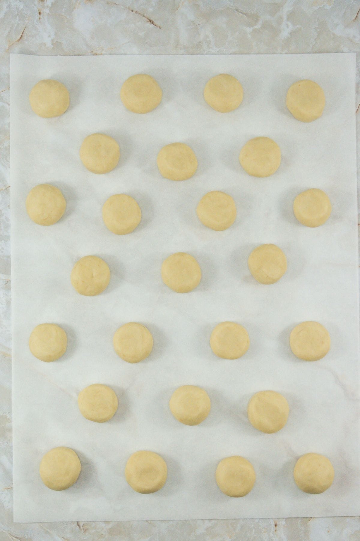 Meltaway Cookies ready to be bake