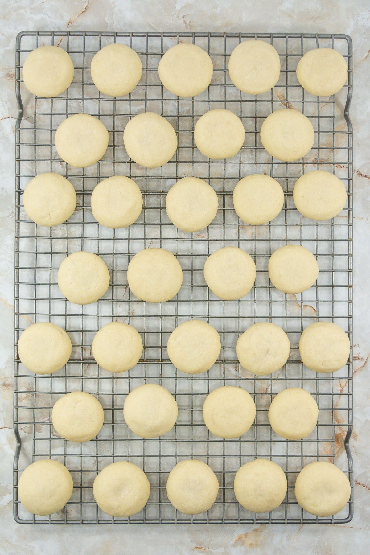 Freshly baked meltaway cookies straight out of the oven