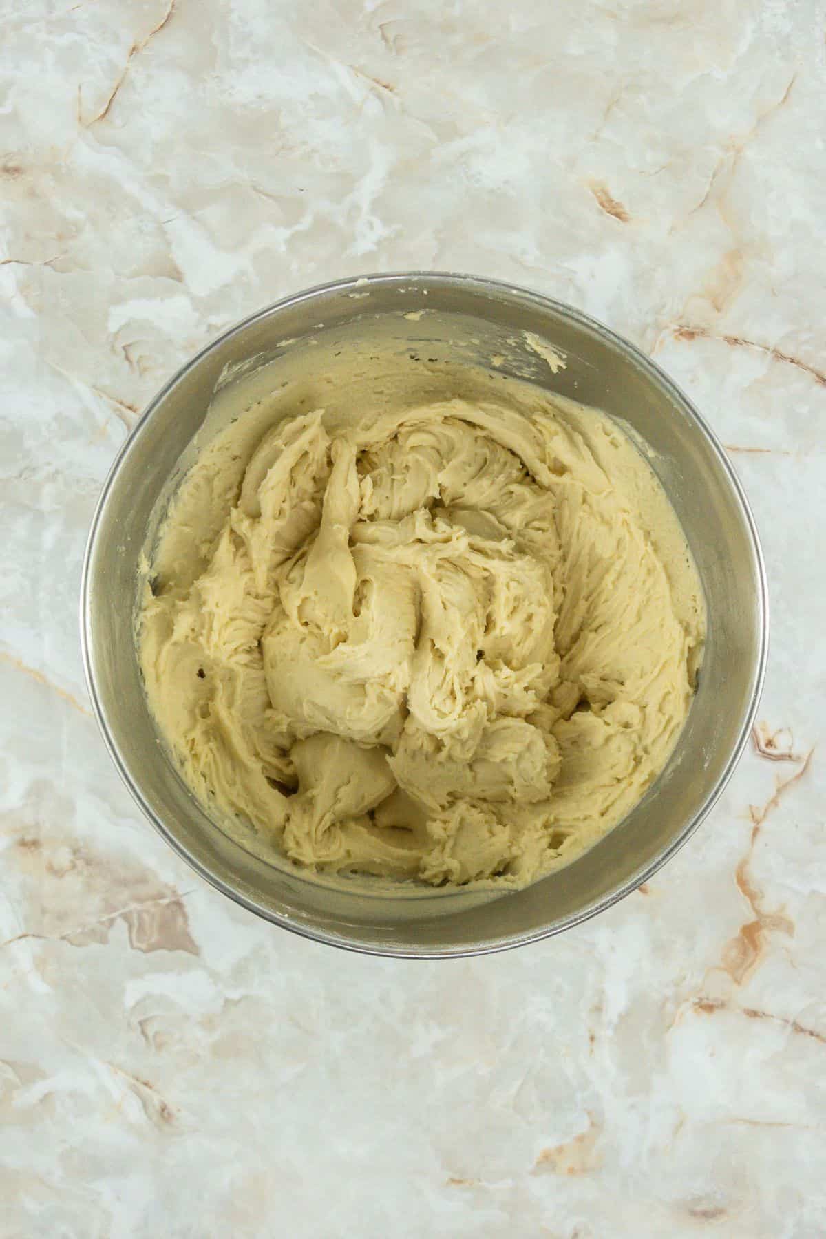 Sour Cream Cookies ingredients mixture