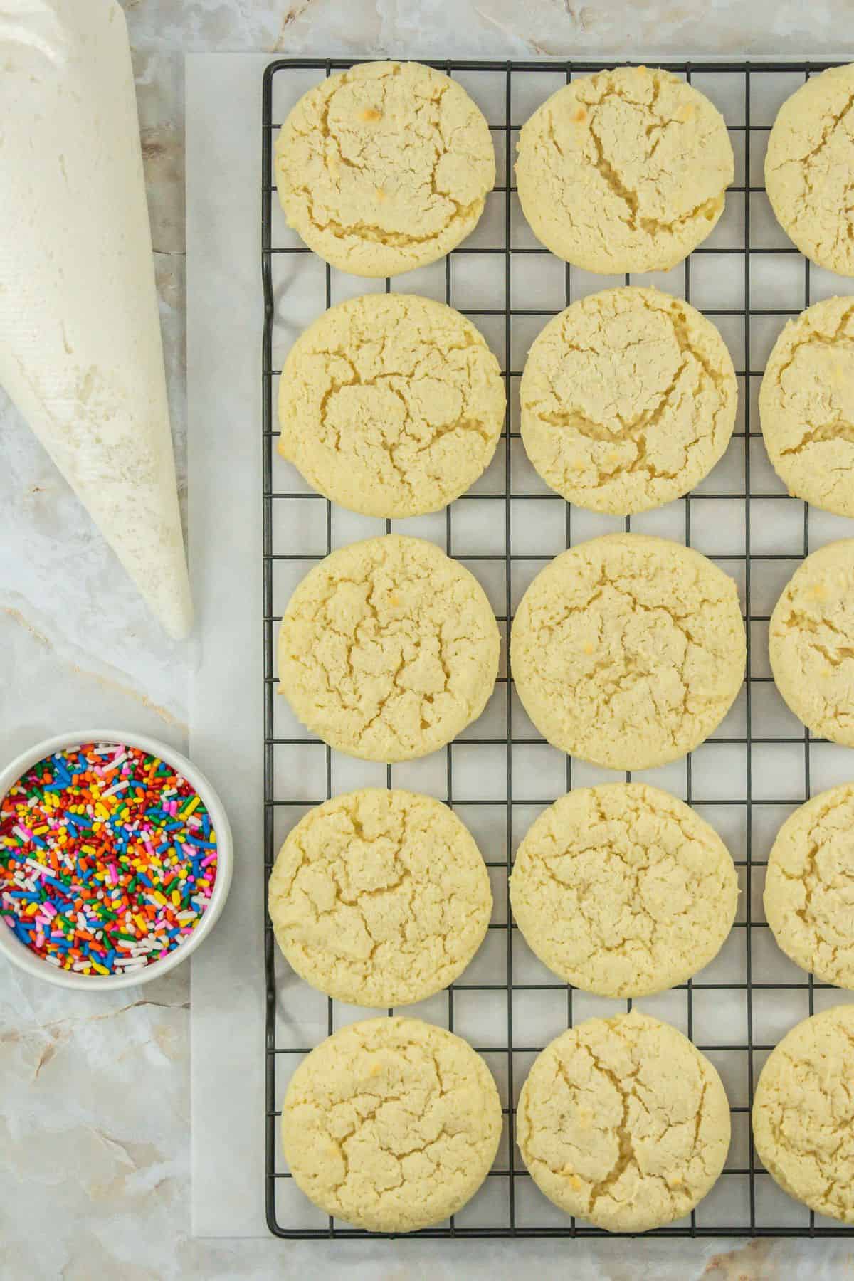 Sour Cream Cookies ready for decorating