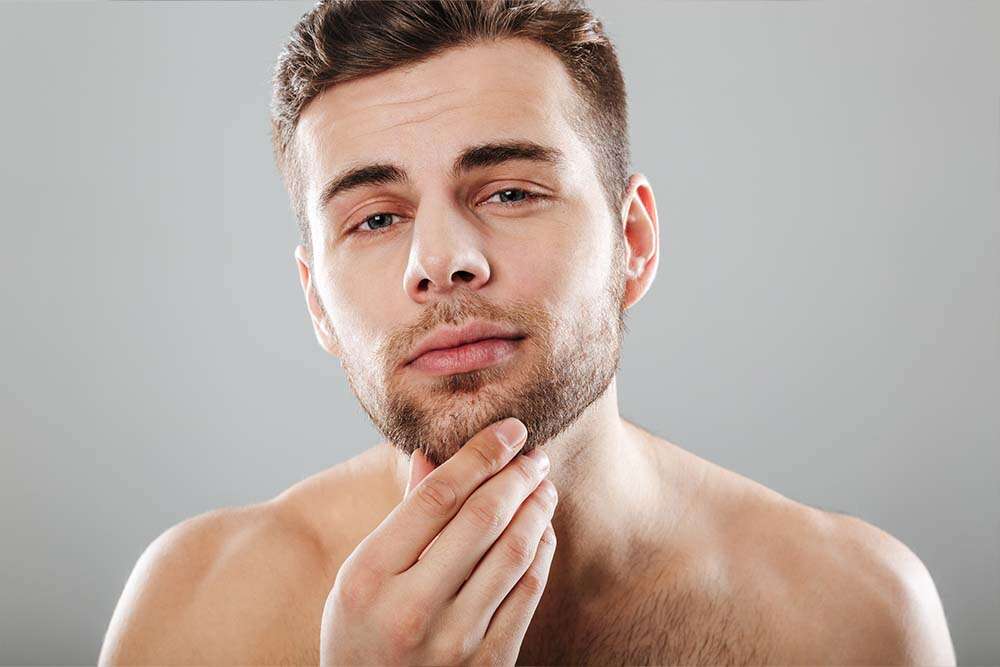 Man after beard transplant results Albania.
