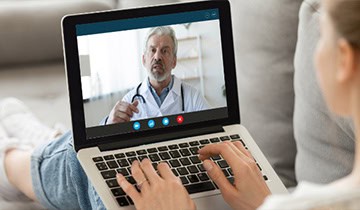 Virtual consultation with a doctor for medical tourism in Albania.