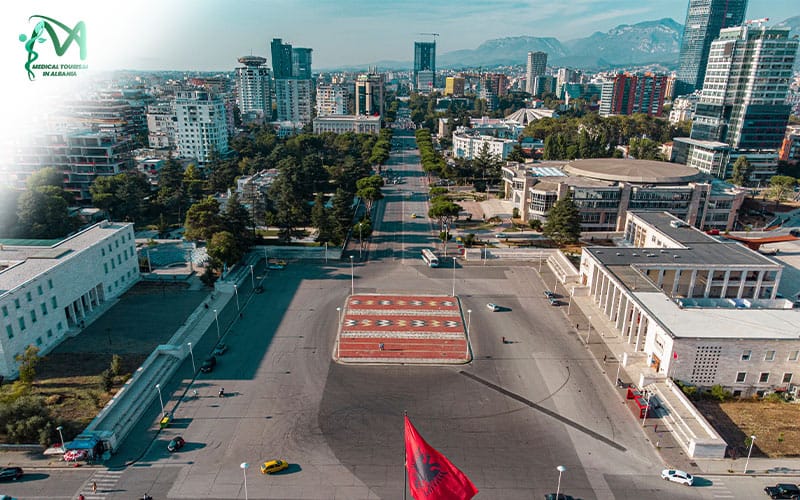 Foto di Tirana, capitale dell'Albania.