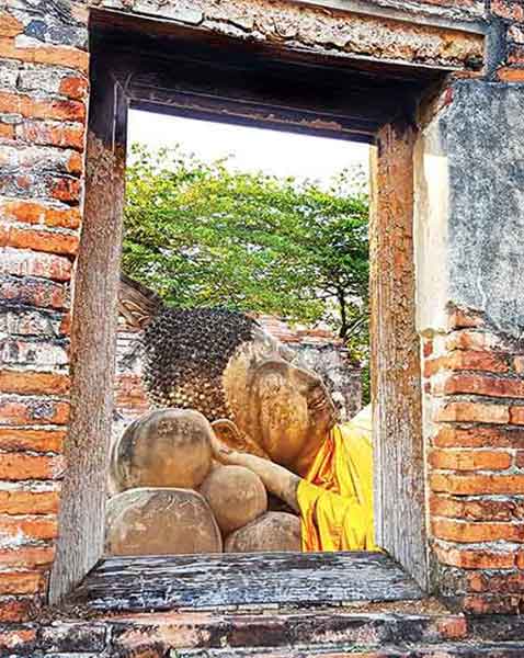 Best Bangkok Itinerary: 4 Days Guide to Thailand's Capital 21 Ancient reclining Buddha at Ayutthaya