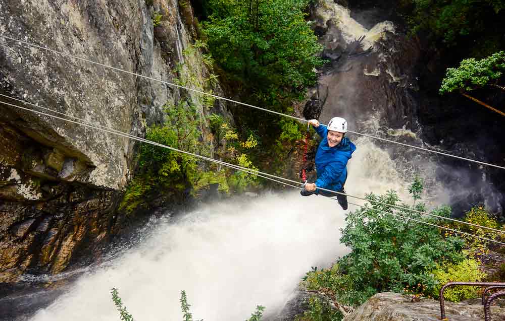 Extreme Adventures in Europe: 29 Best Adventure Sports in Europe 23 Tourist tried the Via Ferrata in The Scottish Highlands featuring the tallest waterfall and high cliffs in Scotland