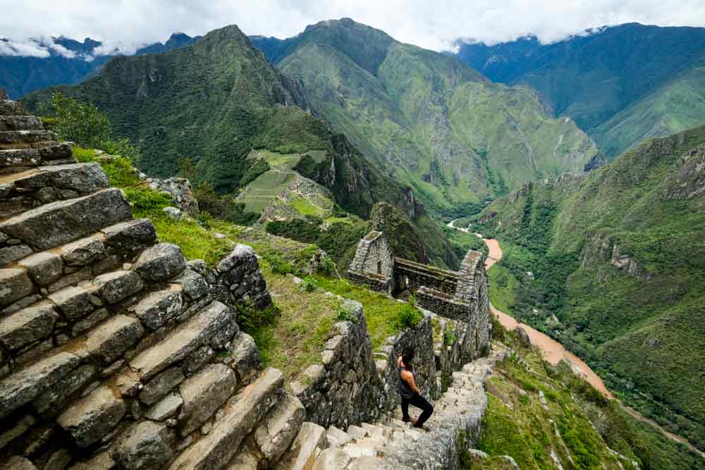 Looking down on the valley from Huayna Picchu 