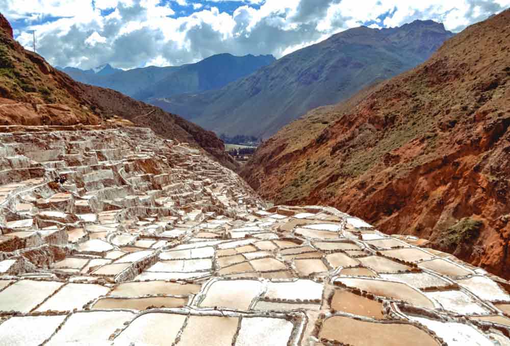 Salineras de Maras. Lots of salt pans on the mountainside.