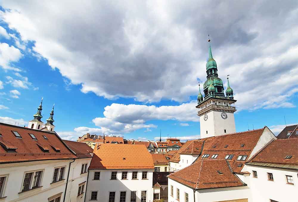 View of the Old Town Hall tower from the Public Roof at The Cabbage Market