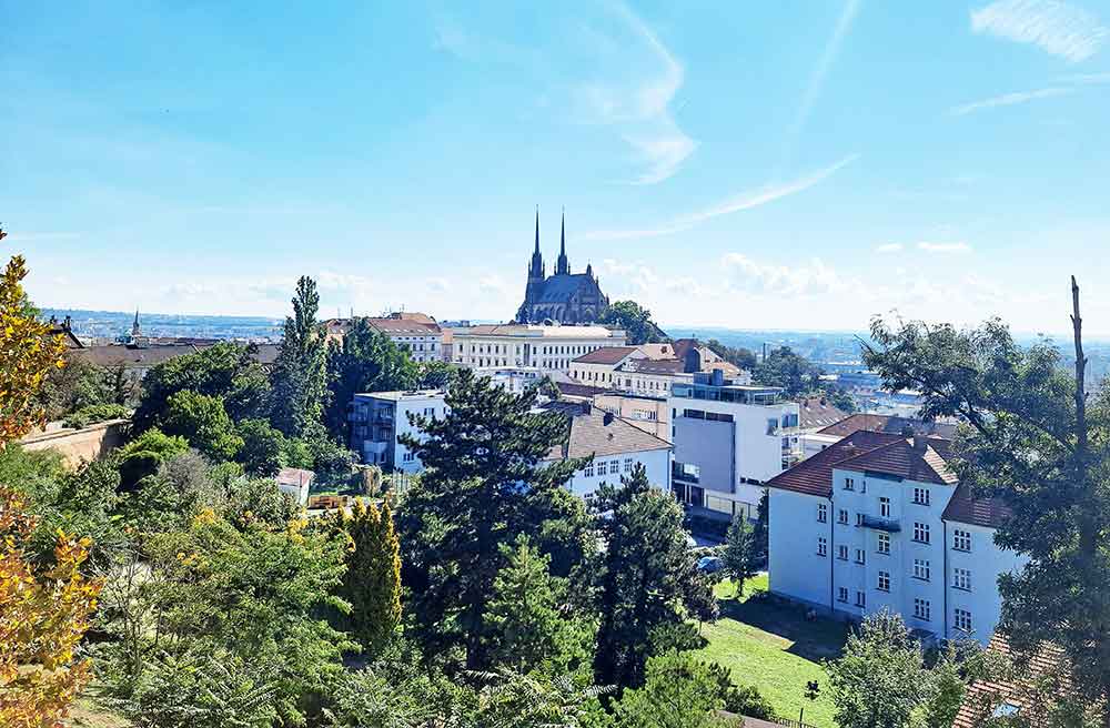 View from Spilberk Castle with a view of St Peter & St Paul Cathedral.