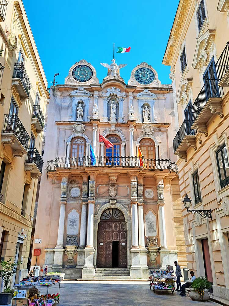 Astronomical clock in Trapani Old Town