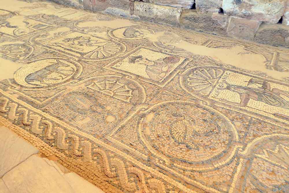 Best 2 Days in Petra Itinerary: Self-Guided Two Days in Petra, Jordan 22 Stunning mosaics in the Byzantine Church in Petra, Jordan with intricate patterns, animals, and other elements