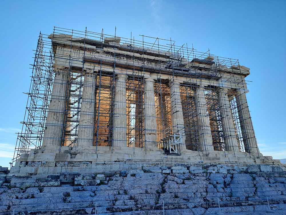 Tour the Acropolis Without the Crowds: Pristine Parthenon Early Morning Acropolis Tour, Athens 7 Parts of the Parthenon are under renovation with scaffoldings