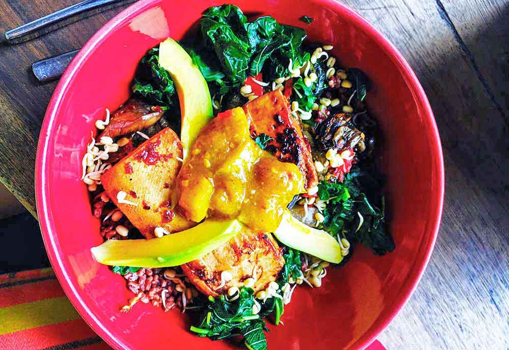 Food at Clear Cafe in Ubud Bali