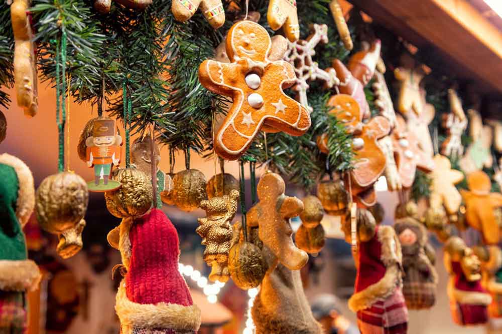 A gingerbread man christmas decoration