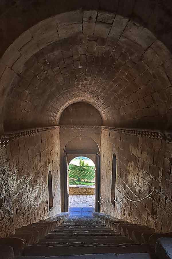 An Epic 5 Days Road Trip in Aragón Itinerary 11 Looking down the main entrance to Loarre's Castle.