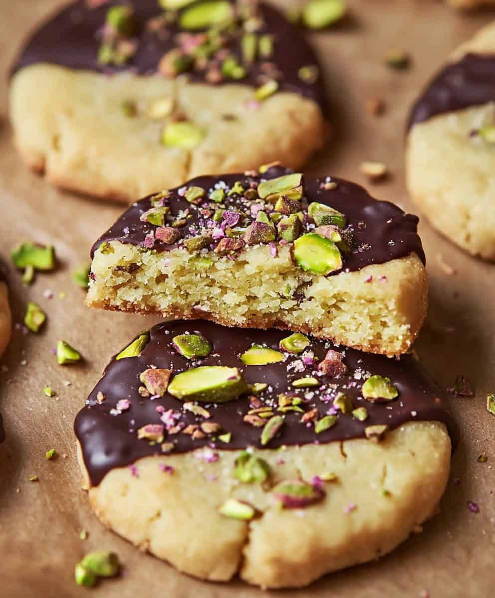 Pistachio Shortbread Cookies
