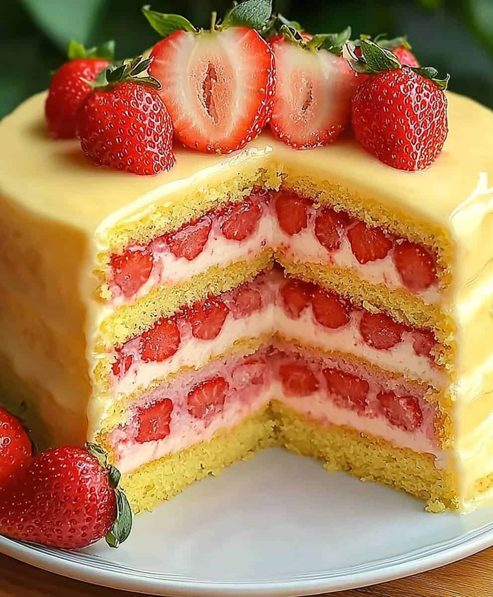 Strawberry Lemonade Layer Cake