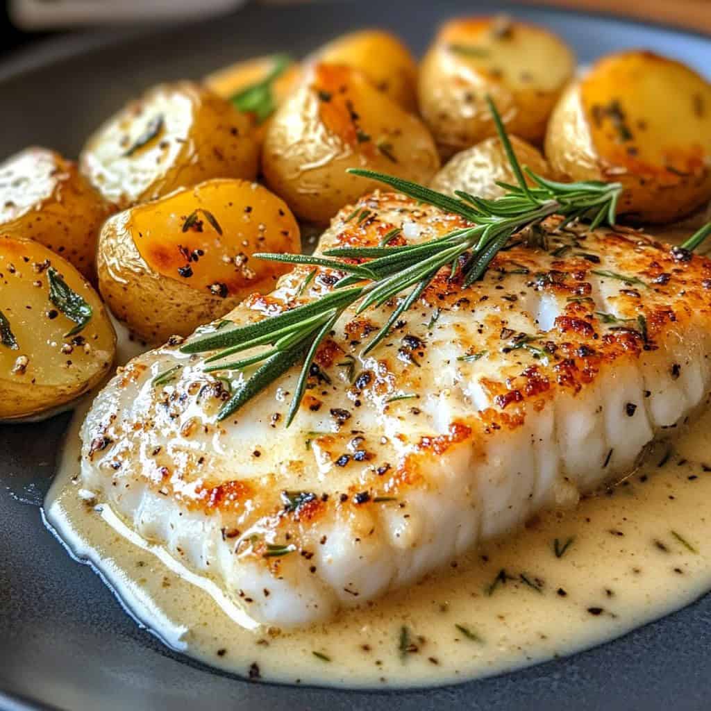 Cod Potatoes Rosemary Cream Sauce