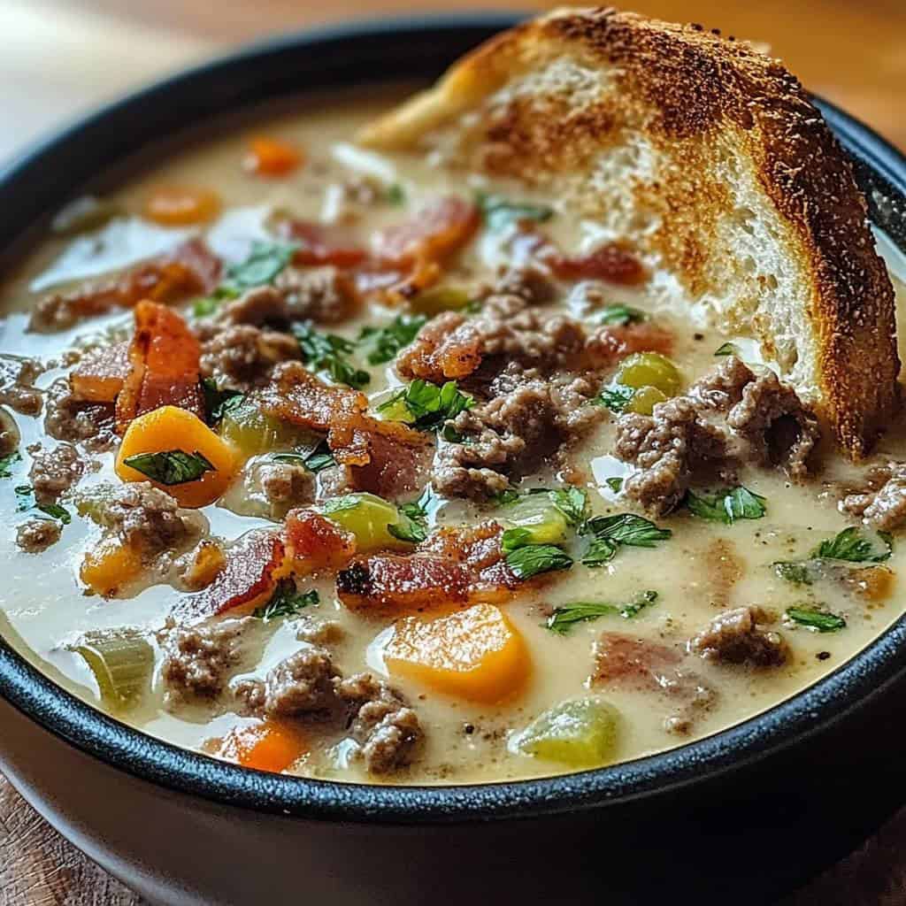 Philly Cheesesteak Soup