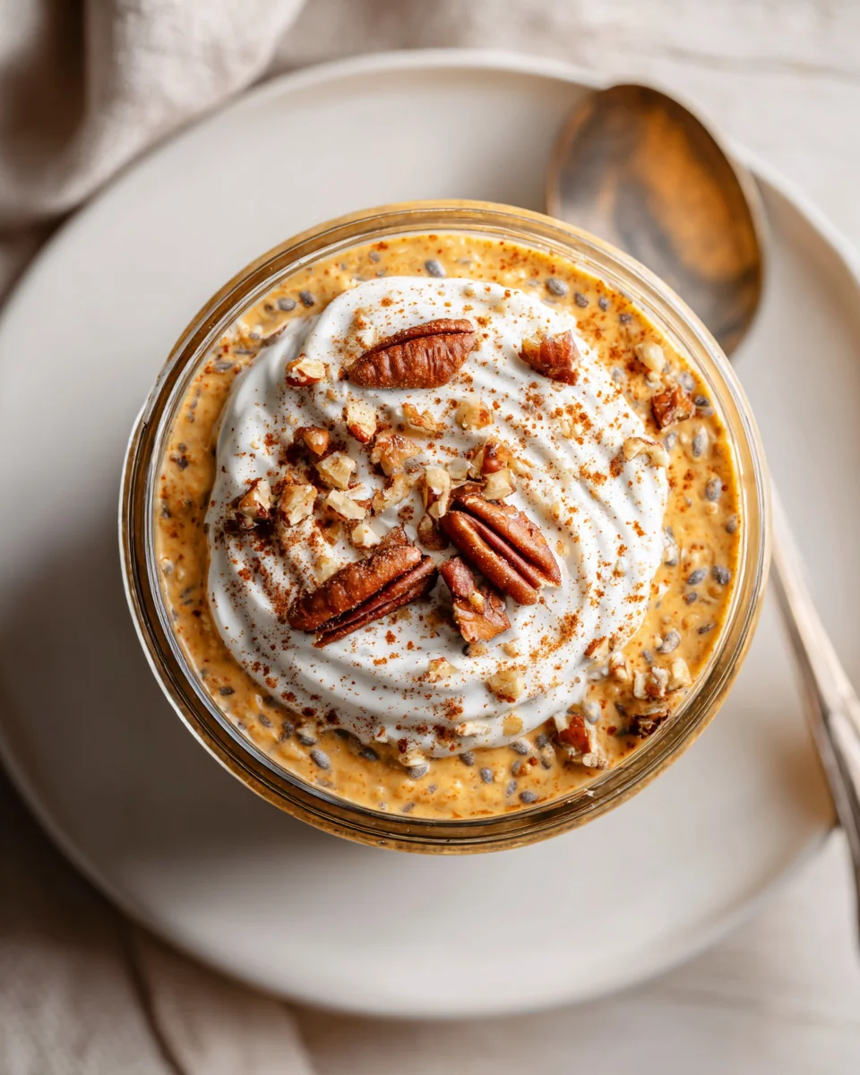 Easy High Protein Pumpkin Overnight Oats for Busy Mornings
