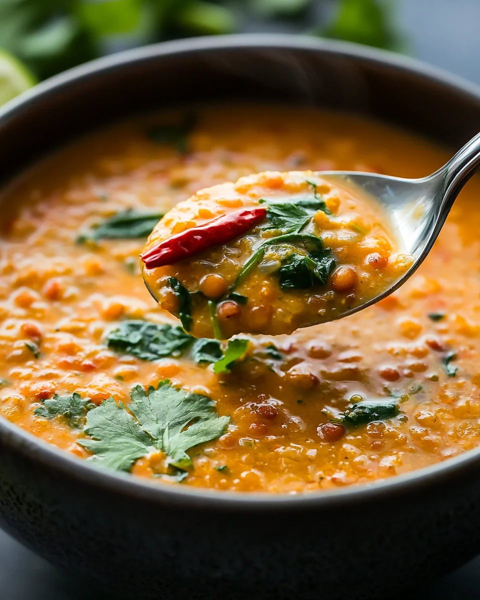 Flavorful Thai Coconut Red Lentil Soup for a Quick Meal