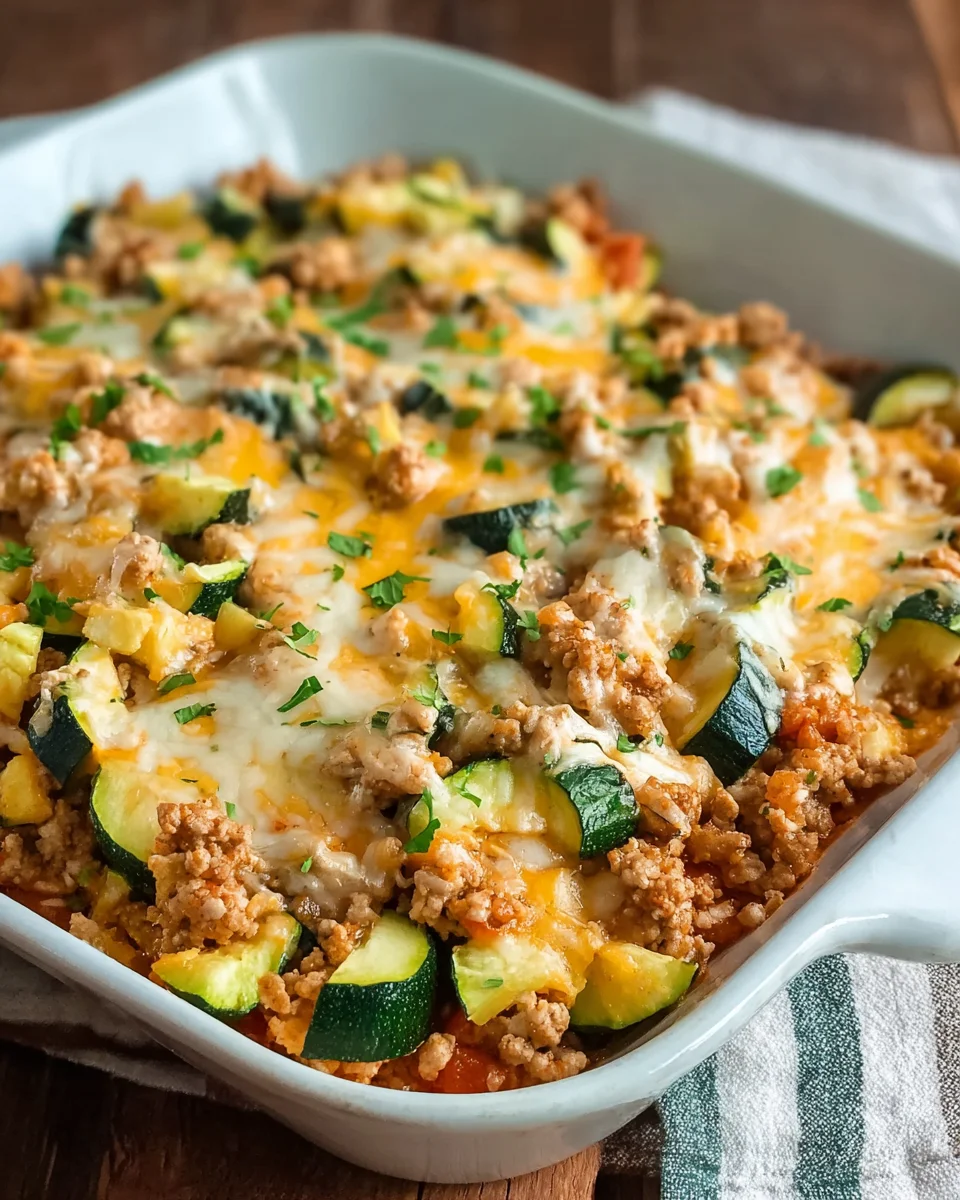Ground Turkey Zucchini Casserole Healthy Comfort Food