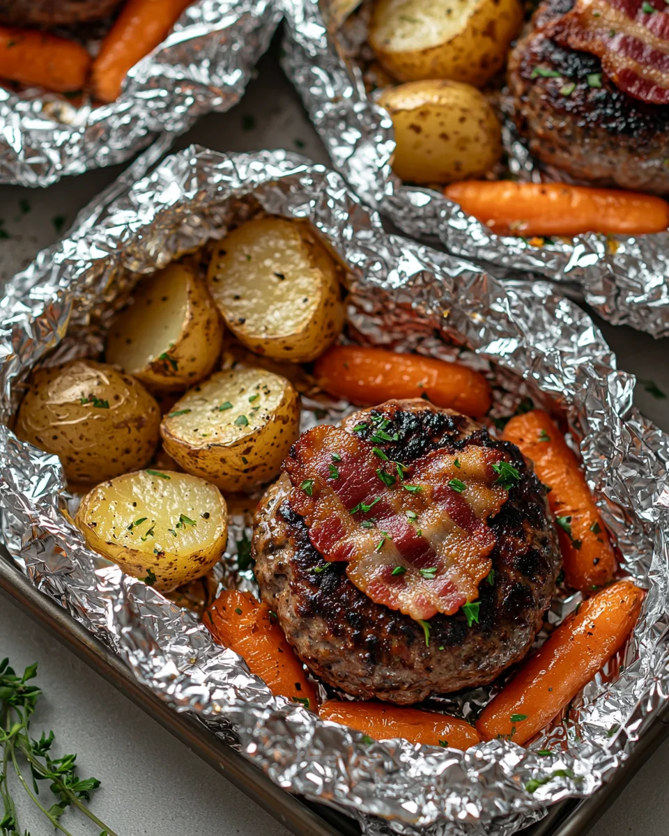 Easy Beef Burger Foil Packets: Quick Weeknight Dinner!