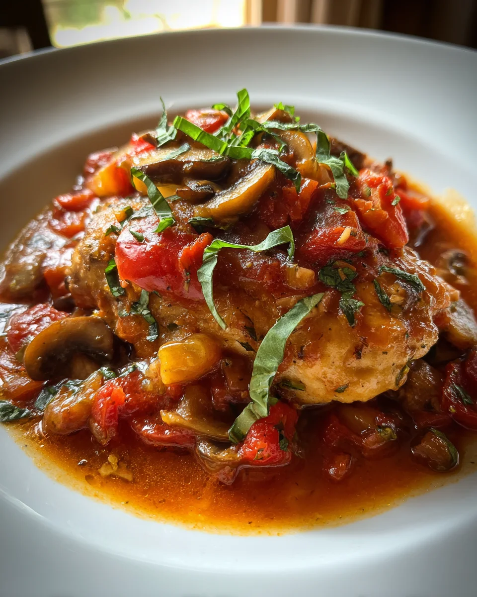 Melt-in-Your-Mouth Crockpot Chicken Cacciatore Recipe!