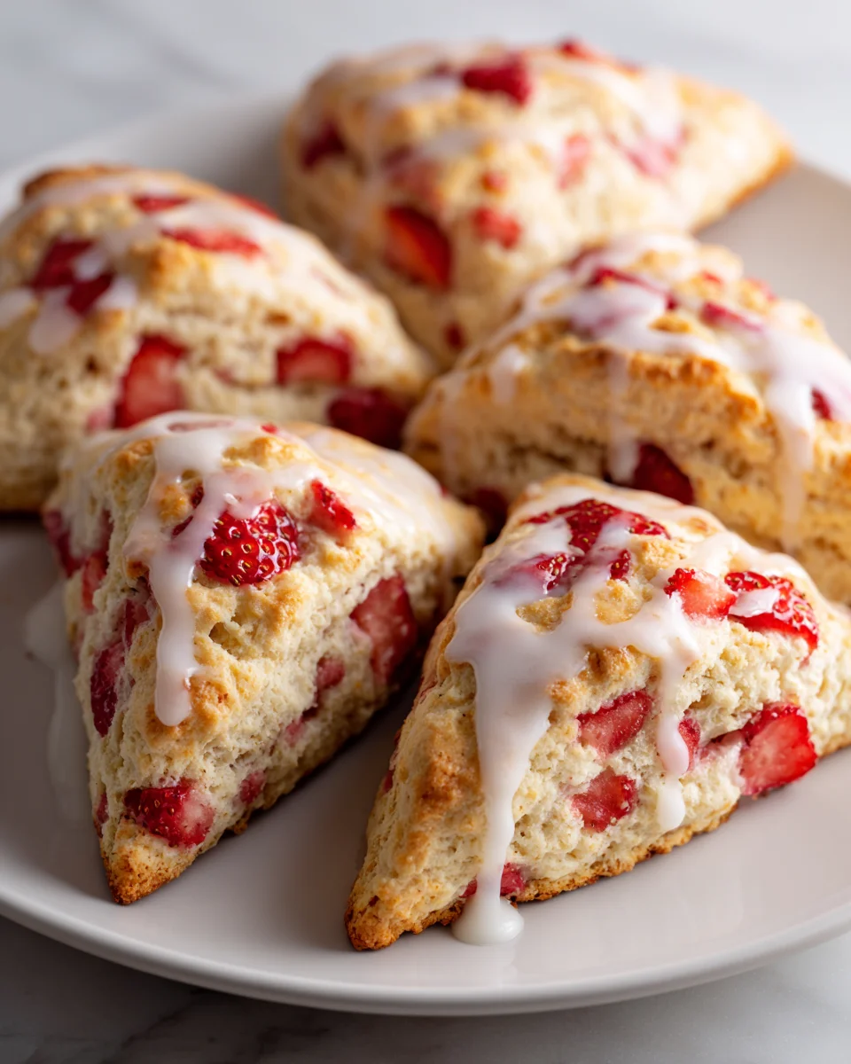 Dreamy Strawberries & Cream Scones: Pure Bliss in Every Bite!