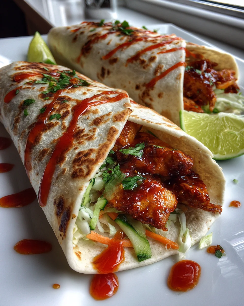 Delicious Sweet Chili Chicken Wraps for a Tasty Meal!