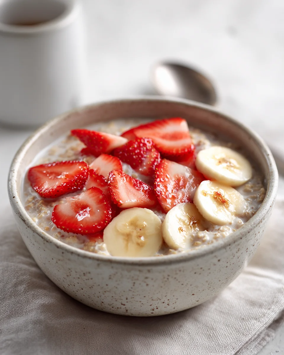 Make Ahead Strawberry Banana Overnight Oats | Healthy Start