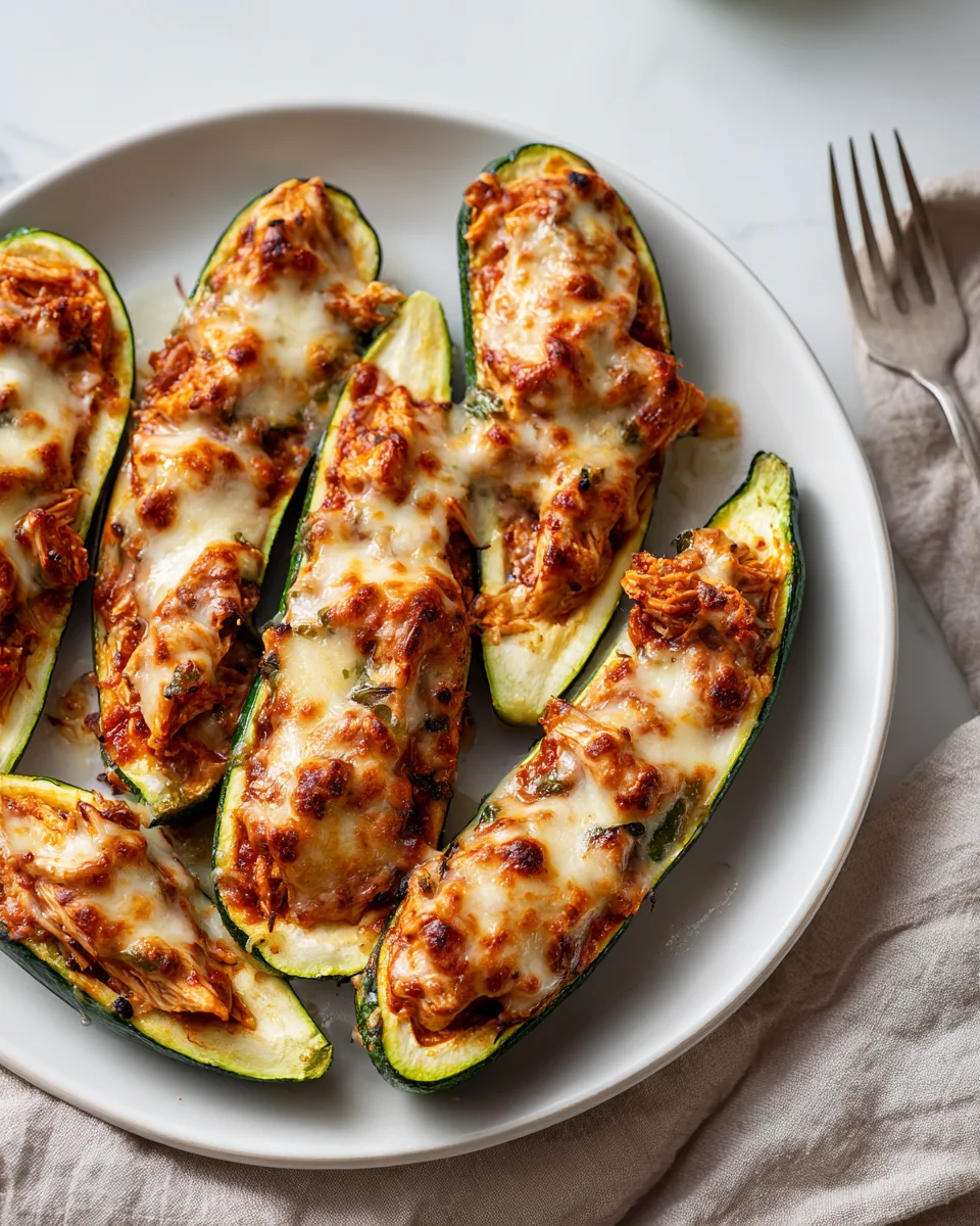 Best Chicken Enchilada Zucchini Boats - Quick & Easy Meal