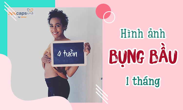 hình ảnh bụng bầu 1 tháng