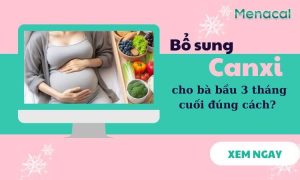 canxi cho bà bầu 3 tháng cuối