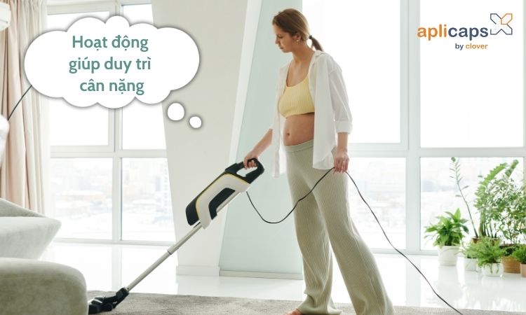 Các hoạt động thường ngày cũng giúp mẹ duy trì cân nặng hợp lý