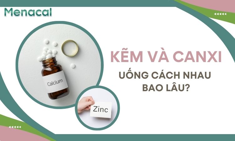 kẽm và canxi uống cách nhau bao lâu