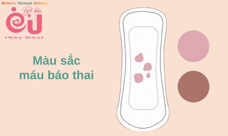 Máu báo thai thường màu hồng nhạt hoặc nâu