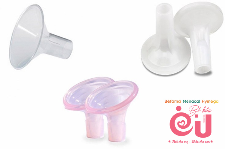 Mẹ nên lựa chọn phễu silicon để giảm ma sát cũng như hạn chế tổn thương đầu ti