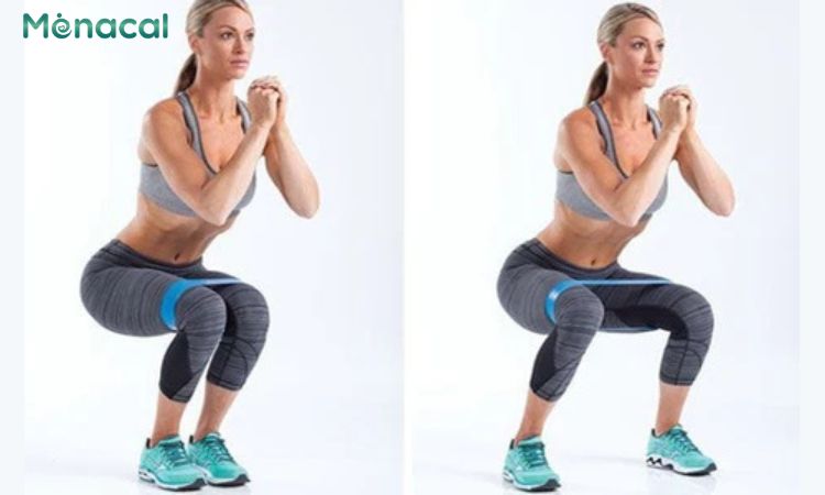 Bài tập Squat chân chụm