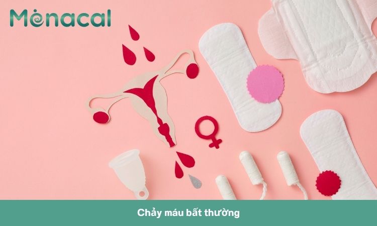 Chảy máu bất thường là một trong những triệu chứng bị dày nội mạc tử cung