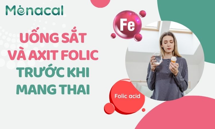 Uống sắt và axit folic trước khi mang thai