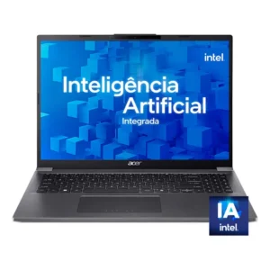 Notebook Acer Aspire 16 A16-71M-55H0 Core Ultra 5 com Intel AI Boost integrado 16GB 512SSD Tela 16 LED IPS, Windows 11