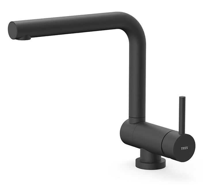 grifos-de-cocina-color-negro-abatible-monomando-fabricante-tres-modelo-cano-abatible